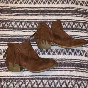 Self Esteem fringe booties